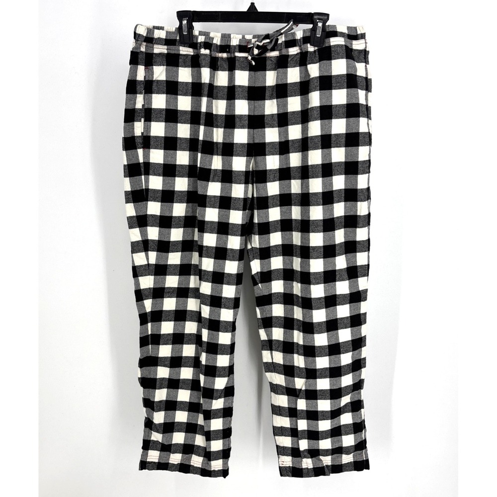 Hanna Andersson Pajamas Mens XL Buffalo Plaid Pants Red Lounge Shirt Christmas - Picture 3 of 10